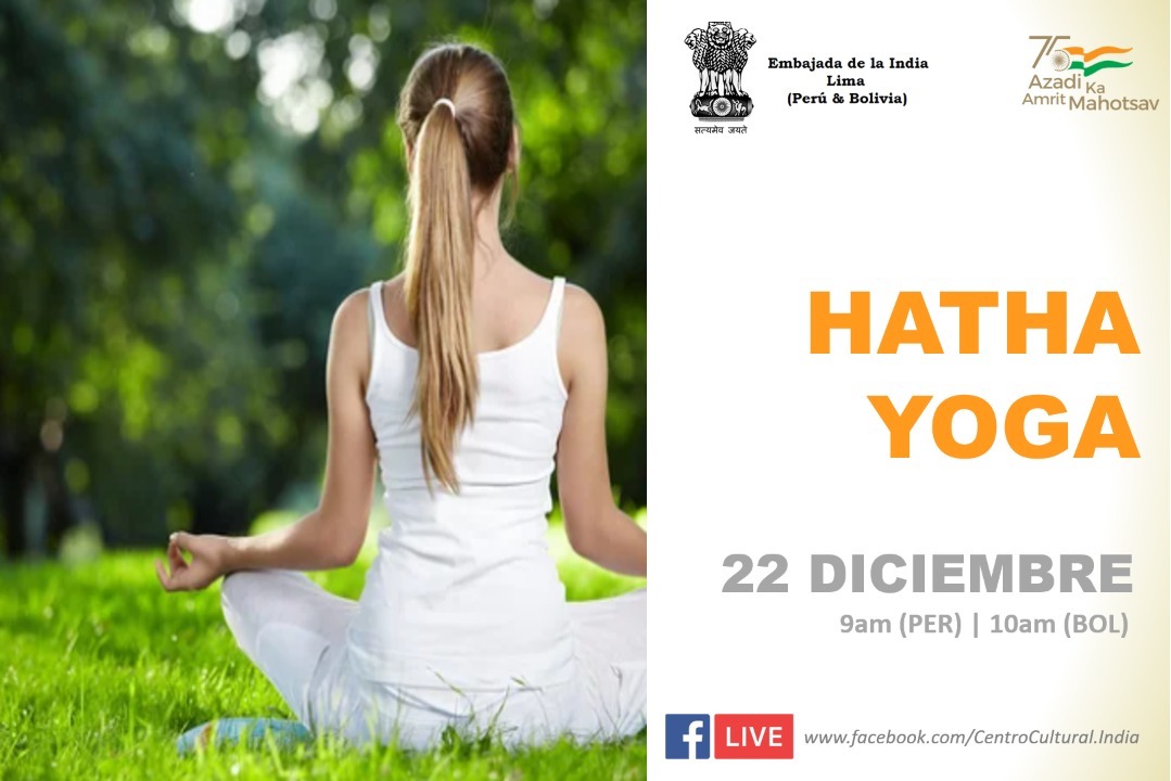 A workshop of Hatha Yoga organised by Embassy of India as part of Amrit Mahotsav celebrations